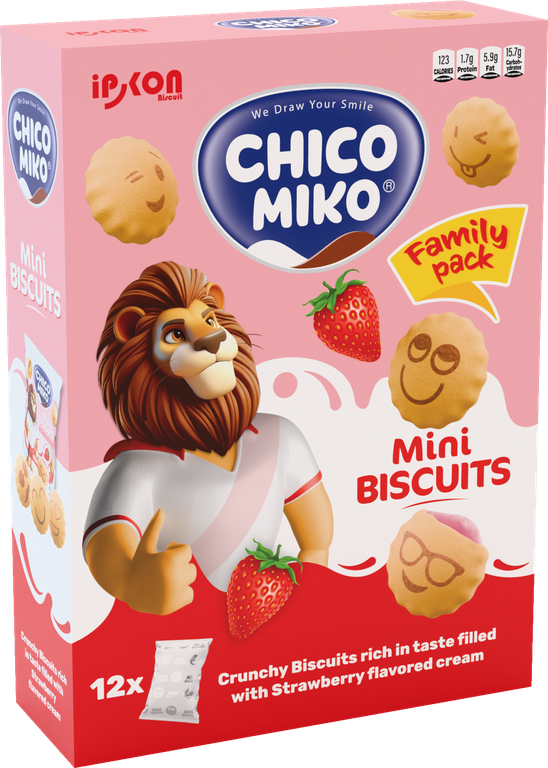 Chico Miko - Crunchy Biscuits Strawberry Flavoured...